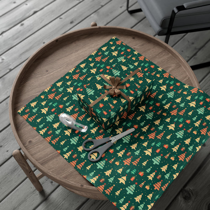 Retro Abstract Christmas Wrapping Paper